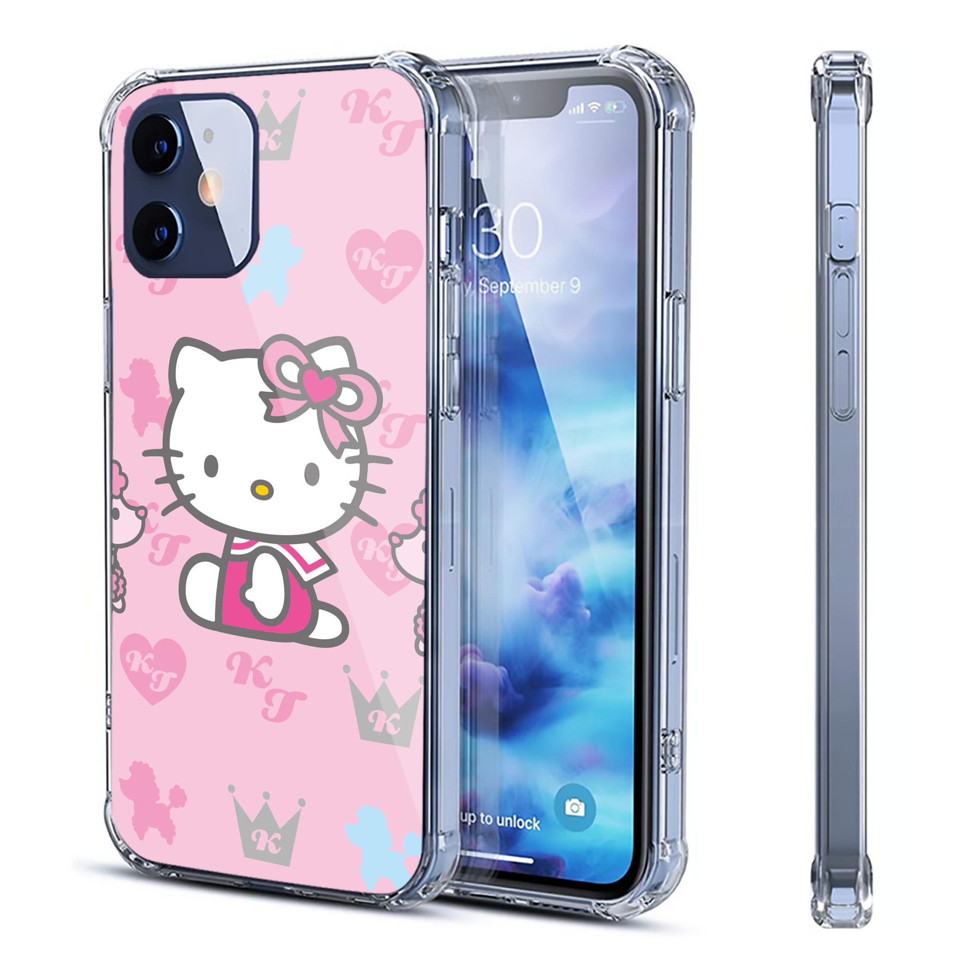 （画像用） Hello Kitty ハローキティ 【iPhone 12シリーズ対応】透明スマホケース（クリアソフトケース）